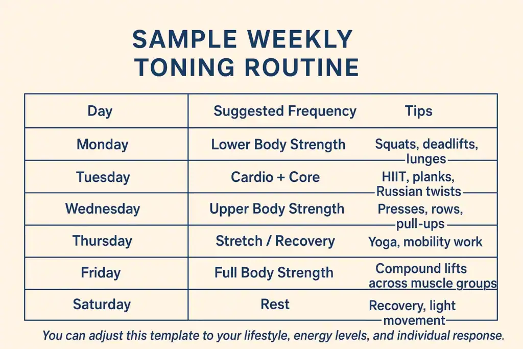 Weekly exercise Hampshire plan graphic