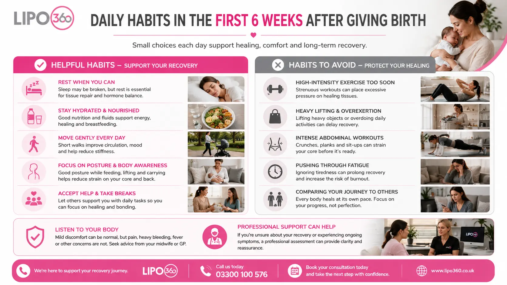 What to Do (and Avoid) in the First 6 Weeks After Giving Birth To Avoid Diastasis Recti 3 First 6 Weeks After Giving Birth To Avoid Diastasis Recti Hampshire : Daily Habits in the First 6 Weeks After Giving Birth